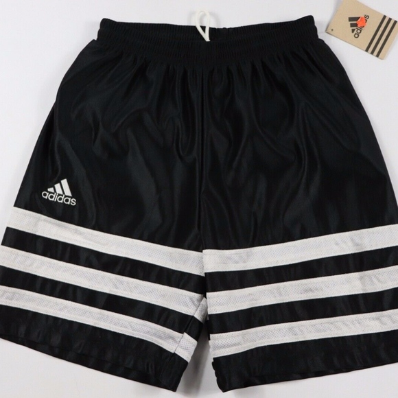 adidas Other - Vintage New Adidas Striped Spell Out Shorts Black